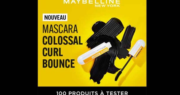 100 Mascara the Colossal Curl Bounce de Maybelline New York à tester