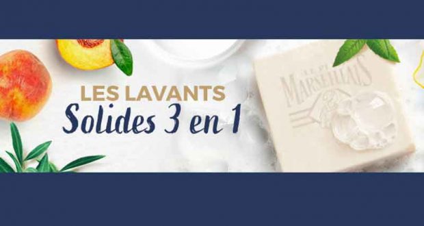 100 packs de 3 lavants solides 3en1 Le Petit Marseillais à tester