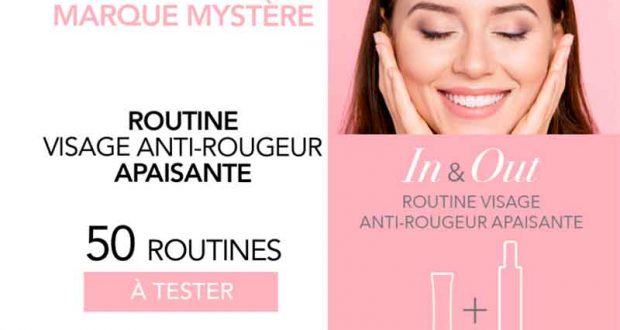 50 ROUTINE IN&OUT VISAGE APAISANTE & ANTI-ROUGEURS à tester