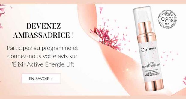 20 sérums QIRINESS Élixir Active Énergie Lift à tester