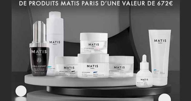 3 lots de 8 produits de soins Matis Paris offerts