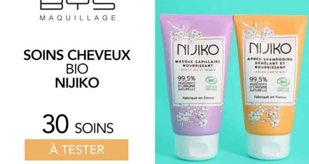 30 Soins pour Cheveux Bio NIJIKO BYS à tester