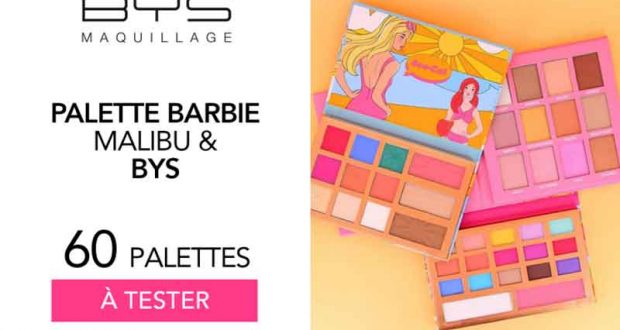 60 Palette Barbie Malibu x BYS à tester