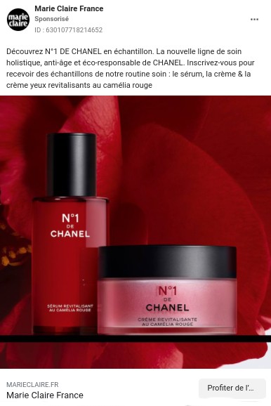 routine de soin N°1 de Chanel