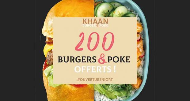 1 Menu Double Burger ou Menu Poke offert aux 200 premiers clients