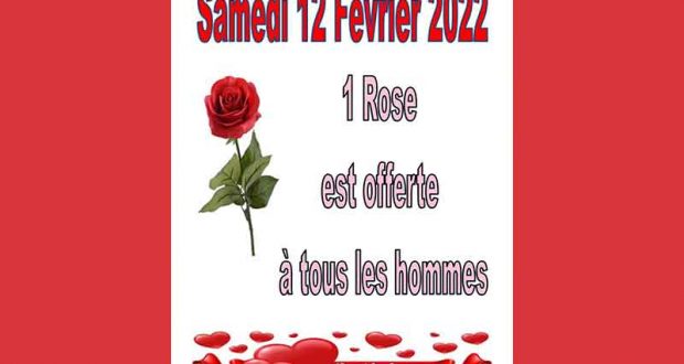 1 Rose offerte à tous les clients hommes