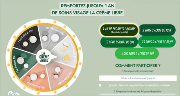 1 an de soins visage La crème libre offert