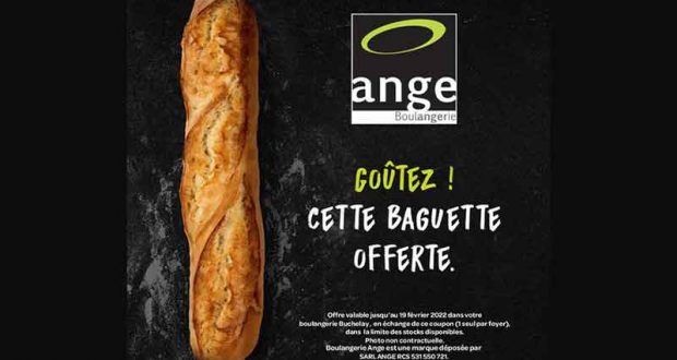 1 baguette offerte sur présentation de la publication