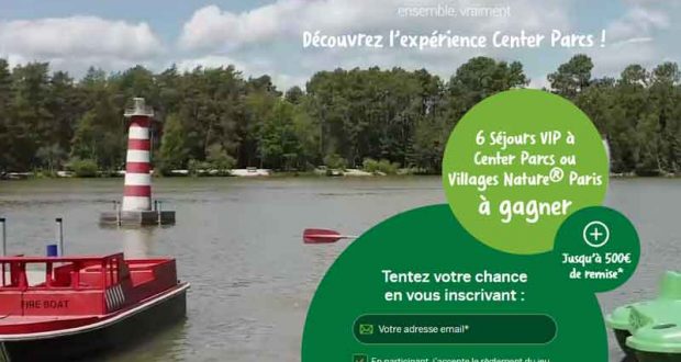 6 séjours VIP pour 4 personnes à Center Parcs offerts