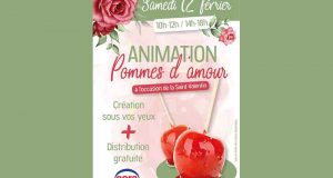 Distribution gratuite de Pommes d'amour pour la Saint Valentin