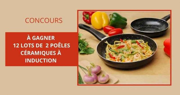 12 lots de 2 poêles céramiques offerts