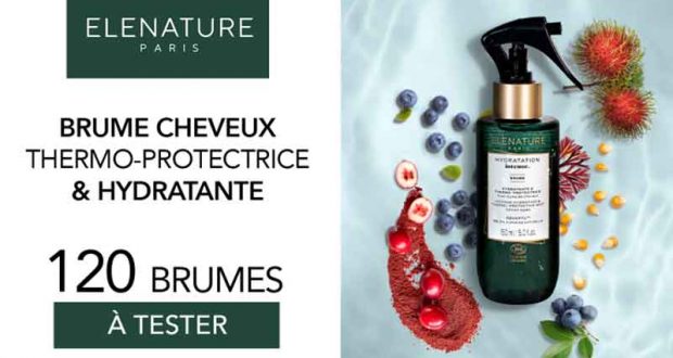 120 Brume Hydratante et Thermo-protectrice ELENATURE à tester