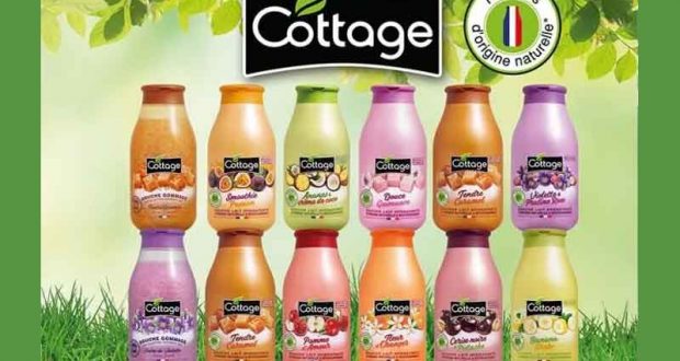 2 lots de 5 produits de douche Cottage offerts