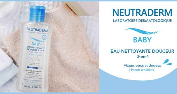 20 Eau Nettoyante Douceur NEUTRADERM à tester