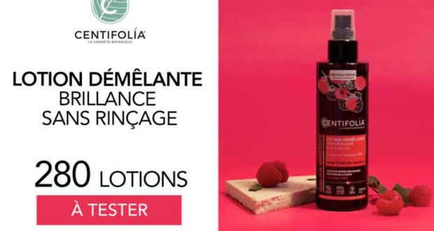 280 Lotion Démêlante Brillance sans rinçage Centifolia à tester