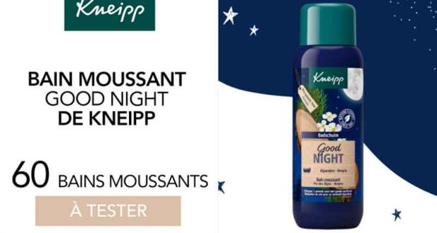 60 Bains Moussants Good Night KNEIPP à tester