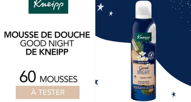 60 Mousses de douche Good Night KNEIPP à tester