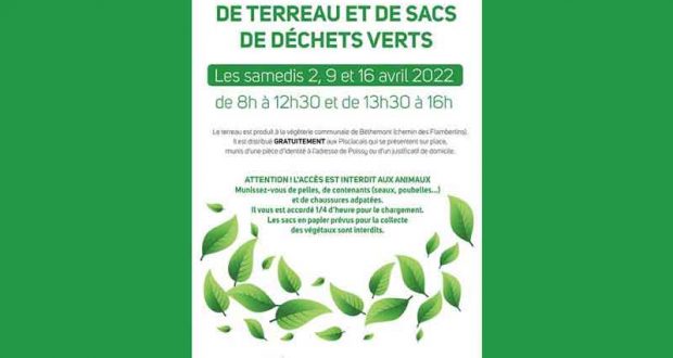 Distribution gratuite de terreau et de sacs de déchets verts