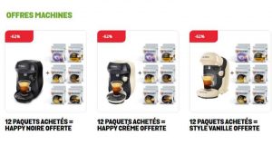 Machine TASSIMO gratuite pour l’achat de 12 paquets de dosettes