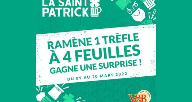 Ramenez un trèfle à 4 feuilles et repartez avec une bière