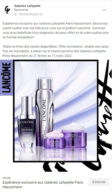 soins Lancôme (Galeries Lafayette)