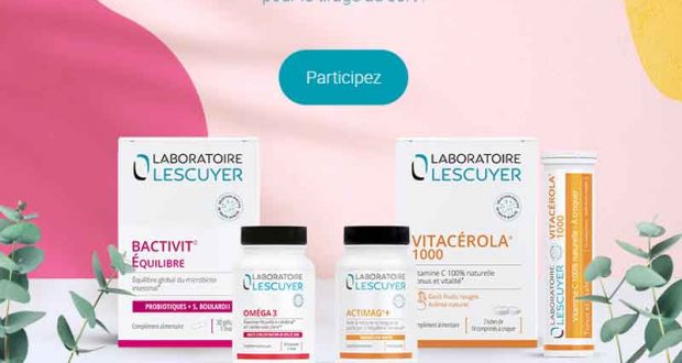 10 lots de 4 produits santé Lescuyer offerts