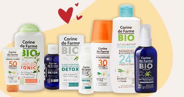 2 lots de 5 produits de soins Corine de Farme offerts