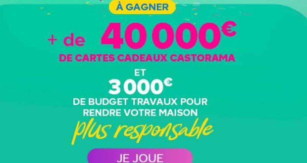 3055 cartes cadeaux Castorama offertes