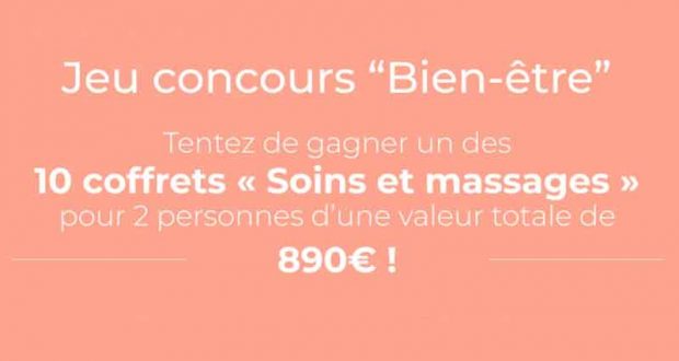 10 coffrets « Soins et Massages Bien-Être en duo » offerts