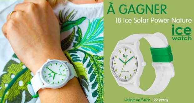 18 montres Ice Solar Power de 99€ offertes