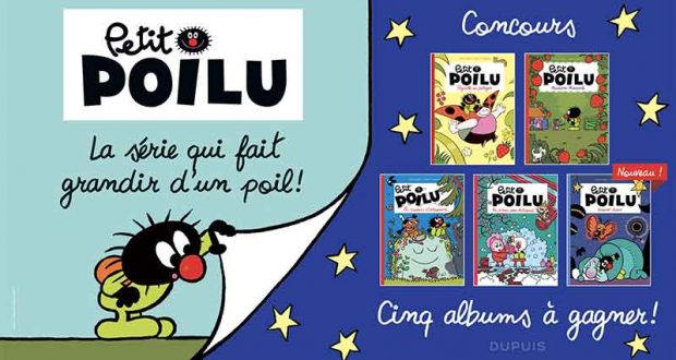 20 lots de 5 livres jeunesse "Petit Poilu" offerts