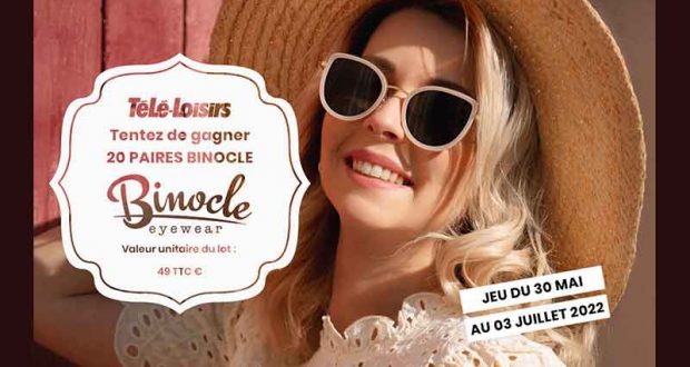 20 paires de lunettes de soleil Binocle offertes