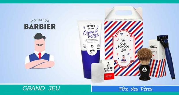 24 coffrets de rasage Old School Monsieur Barbier offerts