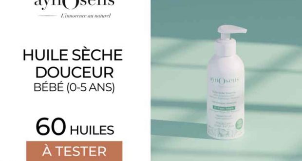 60 Huile sèche Douceur bébé Aynosens à tester