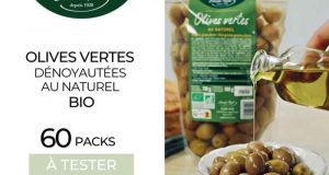 60 packs Olives vertes biologiques Emile Noel à tester