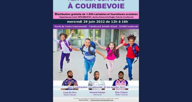 Distribution Gratuite de 1500 Cartables & Fournitures Scolaires