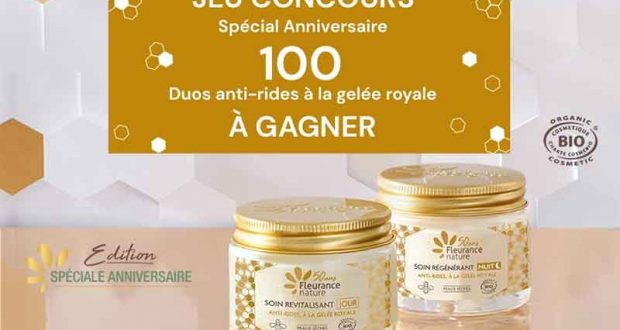 100 duos anti-rides à la Gelée Royale Fleurance Nature offerts