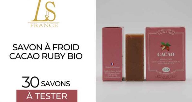 30 Savon à Froid Cacao Ruby Bio Lueur du Sud à tester