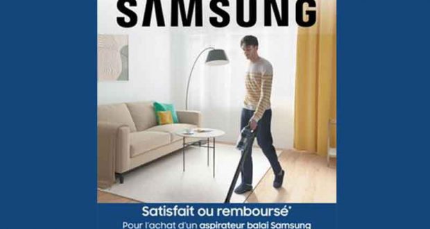 Aspirateur Balai SAMSUNG 100% Remboursé