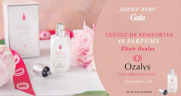 40 parfums L'élixir Ozalys offerts