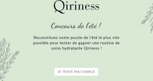 5 x 3 produits de soins Qiriness offerts