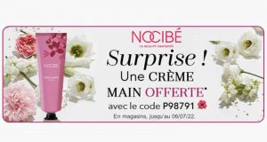Crème main Nocibé offerte gratuitement en magasin