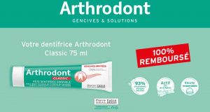 Dentifrice Arthrodont 100% Remboursé