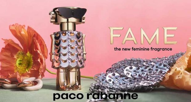Échantillons gratuits du parfum FAME PACO RABANNE