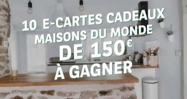 10 bons d'achat Maison du Monde de 150 euros offerts