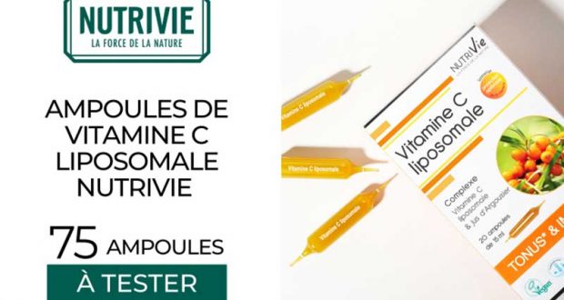 75 Ampoules de Vitamine C Liposomale NUTRIVIE à tester