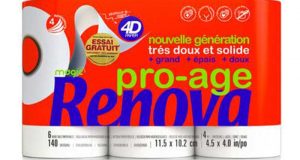 Papier toilette Magic 4D Pro-âge Renova 100% Remboursé