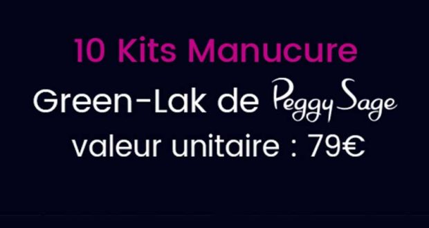 10 kits manucure Green Lak de Peggy Sage à gagner