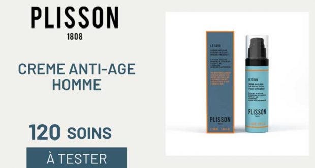 120 Crème anti-âge naturelle Plisson pour homme à tester