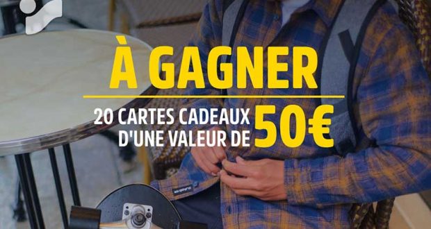 20 cartes-cadeaux Intersport de 50€ à remporter